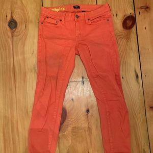 Salmon Toothpick Jeans from J Crew Factory